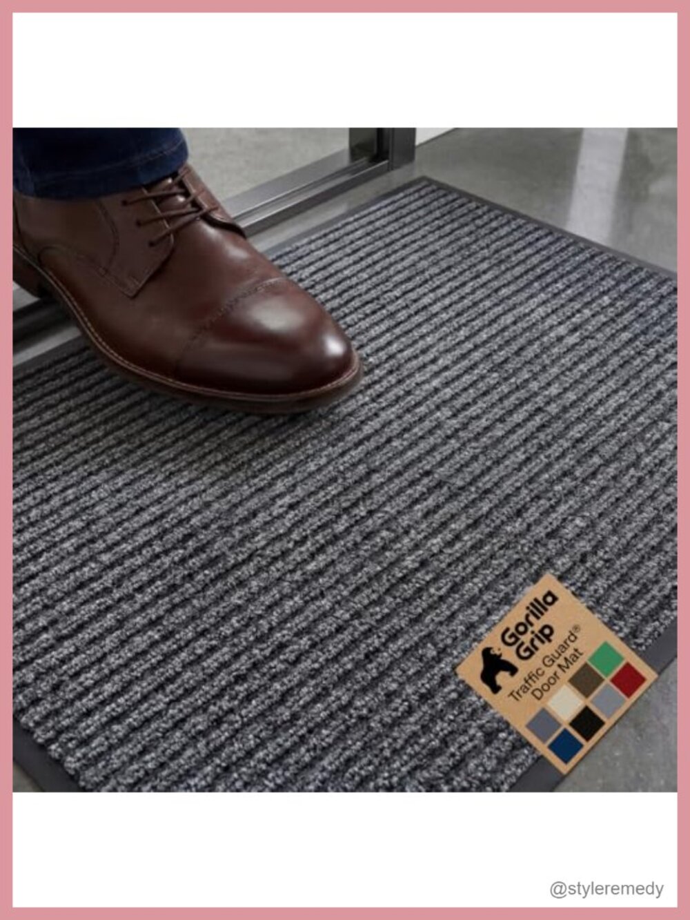 Gorilla Grip Traffic Guard Door Mat Heavy Duty Waterproof Indoor Outdoor 35x23